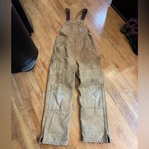 Vintage Carhartt Overalls, Lined, double knee, broke in (32x32), no tears/rips